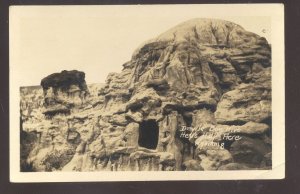 RPPC HELL'S HALF ACRE WYOMING DEVIL'S BEE HIVE CAVE REAL PHOTO POSTCARD