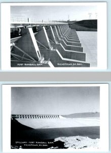 RPPC  PICKSTOWN, South Dakota SD ~ Spillway FORT RANDALL DAM ca 1950s  Postcard