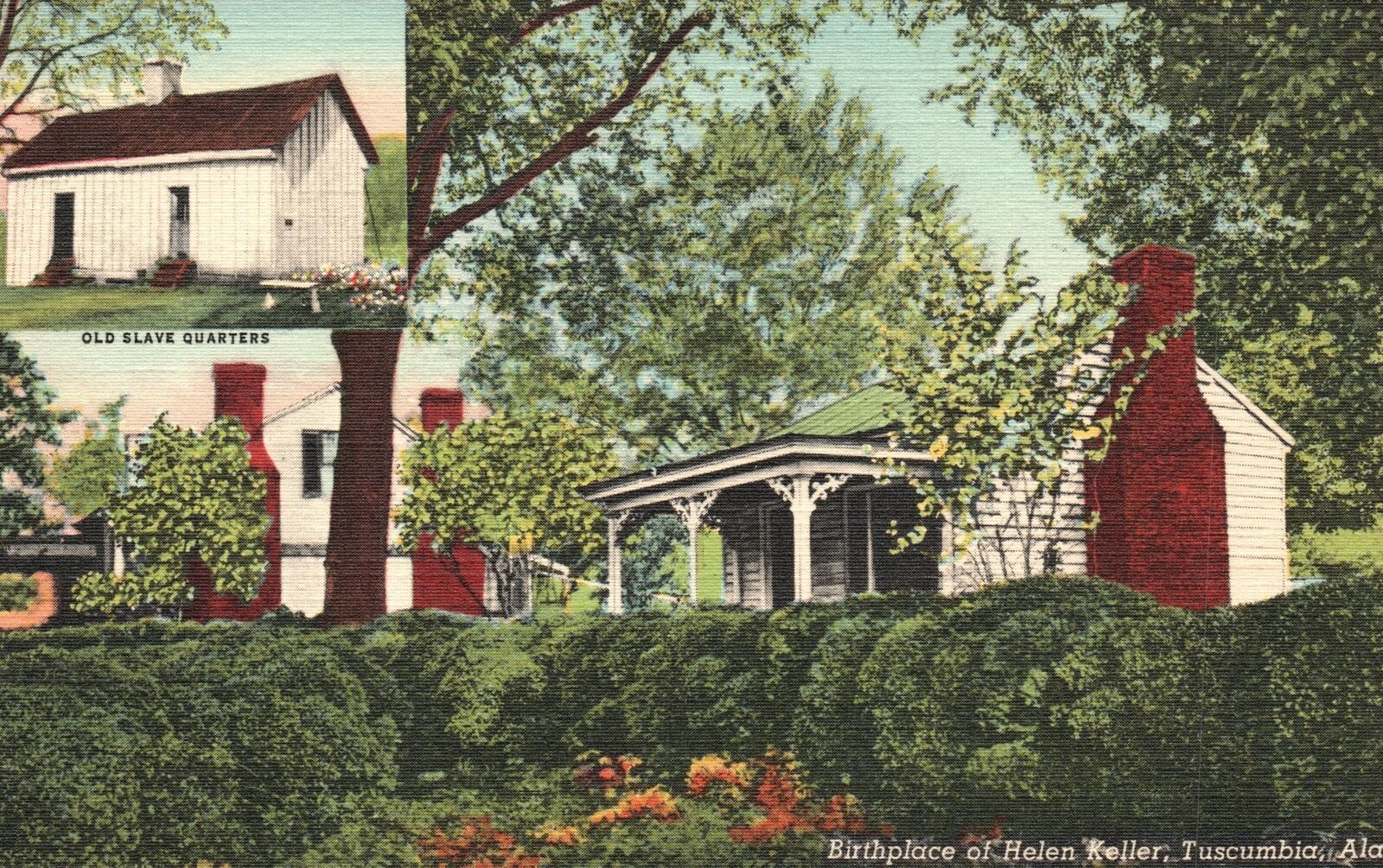 Vintage Postcard Helen Keller Home Birthplace House Museum Tuscumbia Alabama Al United States 7573