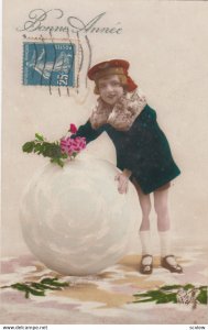 RP: Child with Snow Ball , 00-10s ; Bonne Annee