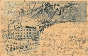 INNSBRUCK WILTEN AUSTRIA~HOTEL VELDIDEN-ANTON ELLER BESITZER~1898 LAMPE POSTCARD