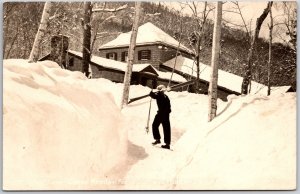 1952 Canon Mountain Aerial Tramway Franconia Notch New Hampshire Posted Postcard