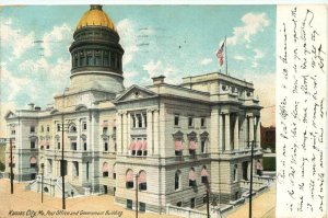 1910 Kansas City MO Post Office, Government Building Vtg Undivided Back Postcard