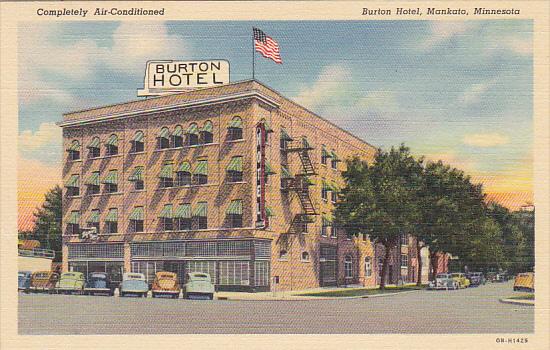 Minnesota Mankato Burton Hotel Curteich