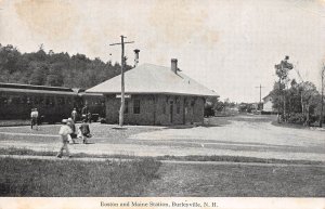 Burleyville New Hampshire Boston & Maine R.R. Station,B/W Photo Print PC U8308