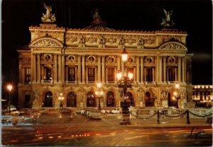 The Opera Paris by Night Postcard PC526