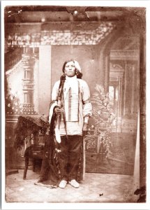 Crazy Horse Sioux Nation Chief Battle of Little Big Hornstudio portrait Postcard