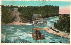 Vintage Postcard 1928 Aero Cable over Whirlpool Rapids Niagara Falls New York NY