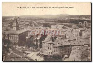 Old Postcard Avignon General view from the Palais des Papes