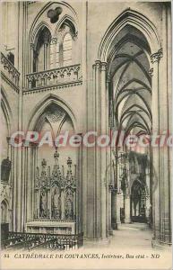 Postcard Old Cathedral Coutances Interior Approval Down