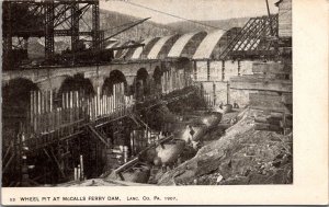 Wheel Pit at McCalls Ferry Dam, Lancaster County PA c1909 Vintage Postcard O56