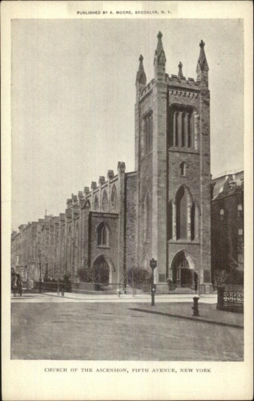 New York City Fifth Church of Ascension c1910 Postcard
