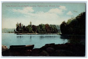 c1910 Taylor Brook Cove and Hatch's Landing Winsted Connecticut CT Postcard 