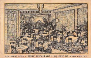 Postcard Stork Restaurant New Dining Room NY