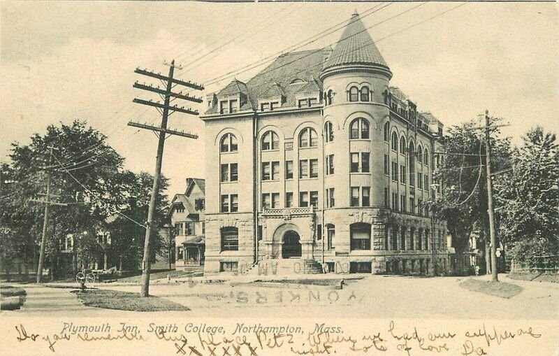 1905 Northampton Massachusetts Plymouth Inn Scott roadside Postcard 20-8369
