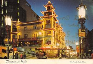 BR56335 San francisco chinatown at night Transport Tramways tram