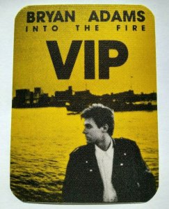 Bryan Adams Into The Fire VIP Backstage Rock Concert Pass Vintage UNUSED