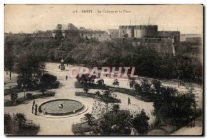 Brest - Le Chateau - The Place - Old Postcard