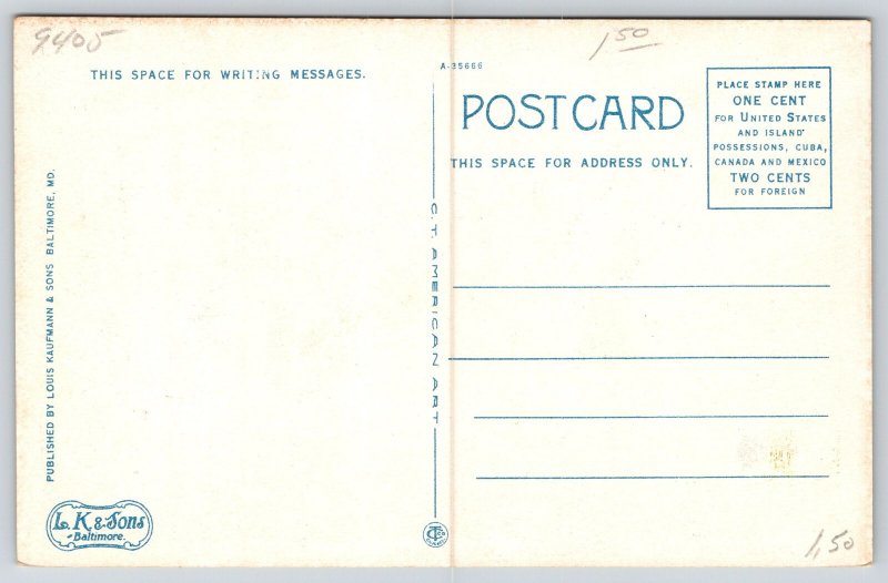 Chambersburg PA~Wilson College~Thompson Music Hall~Stone Bldg~1920s Postcard