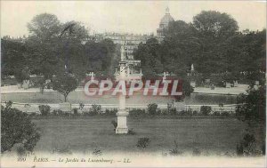 Postcard Old Paris Luxembourg Gardens