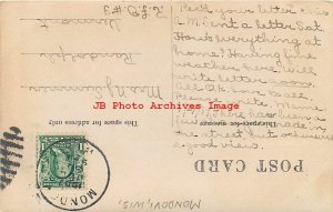 WI, Mondovi, Wisconsin, RPPC, Eau Claire Street North, 1907 PM, Photo