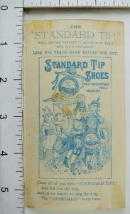 1870's-80's Standard Tip Shoes Adorable Children Dancing Around Banner P41