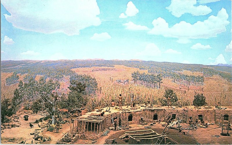 Diorama Series No. 4 Mesa Verde National Park Oversize GIANT Vintage Postcard