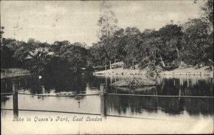 East London South Africa Queen's Park Lake c1910 Vintage Postcard
