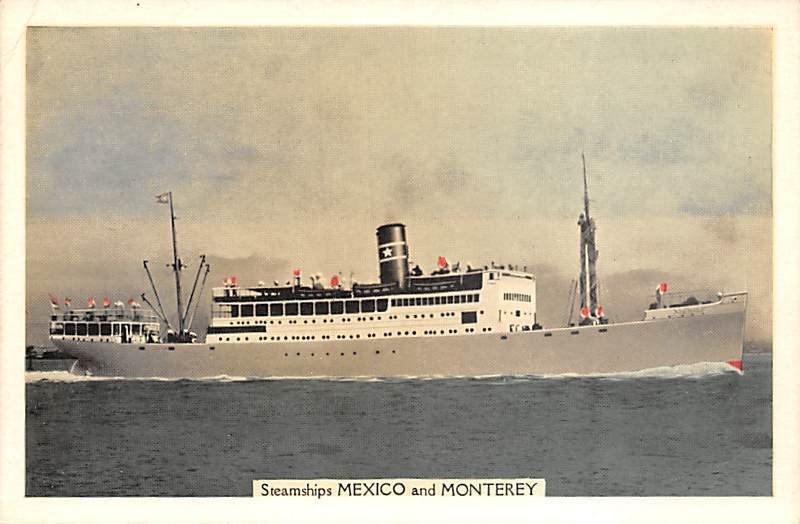 Mexico & Monterey Steamship New York & Cuba Mail SS Co. Steamer Ship 