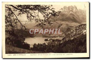 Old Postcard Lake Annecy Duingt St Germain and Dents Lanfon