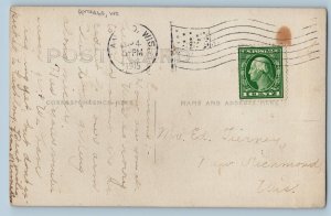 Antiago Wisconsin Postcard Family Men Women Exterior 1915 RPPC Vintage Antique