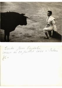 CPA Bullfighting - Bull Fight Scene - 1954 - Postcard Sized Photo (776195)