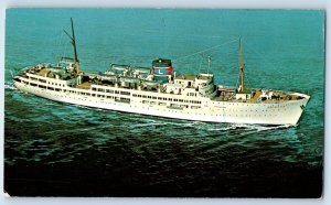 Miami Florida FL Postcard Eastern Steamship Lines Inc SS Ariadne c1950's