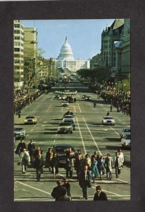 DC President Jimmy Carter Walk Inauguration 1977 Postcard Political