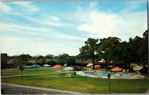 77 Ranch Motor Court Motel Hines Road Dallas TX Pool Vintage Postcard T35