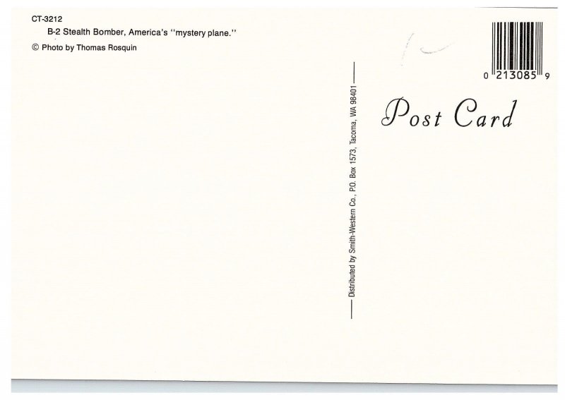 B2 Stealth Bomber Americas Mystery Plane Airplane Postcard