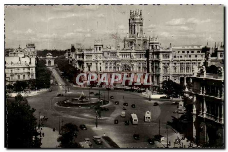 Old Postcard Cibeles Madrid Casa de Cotteos