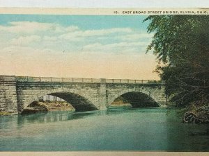 Vintage Postcard 1912 East Broad Street Bridge Elyria OH Ohio Pub. Harry H. Hamm