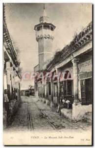 Tunisia Tunis Old Postcard The mosque Sidi Ben Ziad