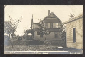 RPPC LARUEL NEBRASKA RESIDENCE STREET SCENE VINTAGE REAL PHOTO POSTCARD