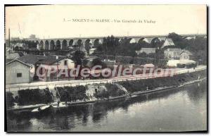 Old Postcard Nogent s Marne General view of Viaduct