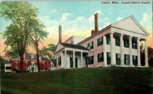 Augusta General Hospital in Augusta Maine Postcard Posted 1911