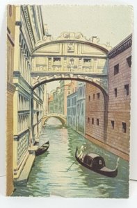 Ponte del Sospiri Venezia Venice Italy Vintage Postcard