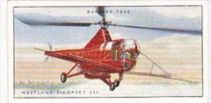 Barbers Teas Trade Card Aeroplanes No 24 Westland Sikorsky S-51