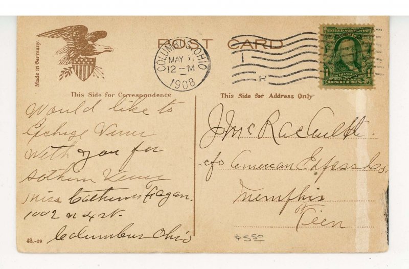 OH - Columbus. South High Street at Night ca 1908