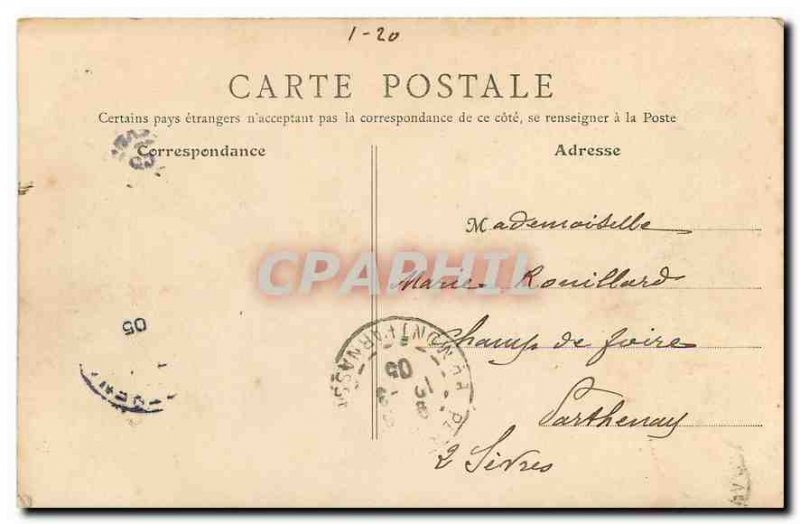 Old Postcard Paris Parc Monceau