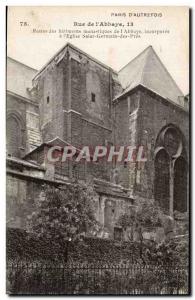 Paris Carte Postale Ancienne de l & # 39abbaye Remains of the monastic buildi...