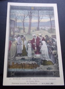 USED POSTCARD -  SAINT GENEVIEVE MARQUEE OF THE DEVINE SEAL
