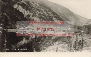 AK, Chitina, Alaska, RPPC, Town View, Railroad Depot, Photo