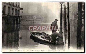 Old Postcard From Paris Boulevard Diderot Floods